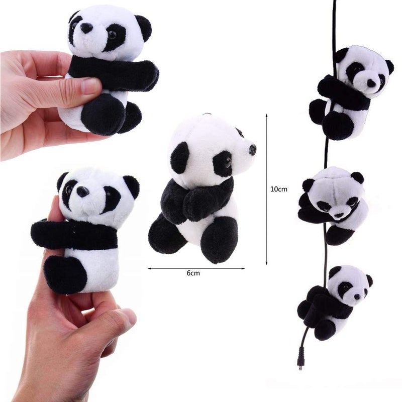 SUSHAFEN 6Pcs Finger Panda Plush Panda Clips Curtain Holder Stand Note Clip Photo Holder Stand Chinese Style Souvenir Cute Panda Plush Toy Finger Kids Toy,Home Decoration Plant Pots Bonsai Craft Decor - Image 2